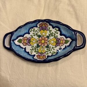 Vintage Talavera La Fe Pue Mexico Small Dish Hand Painted‎  Plate Arte Manual